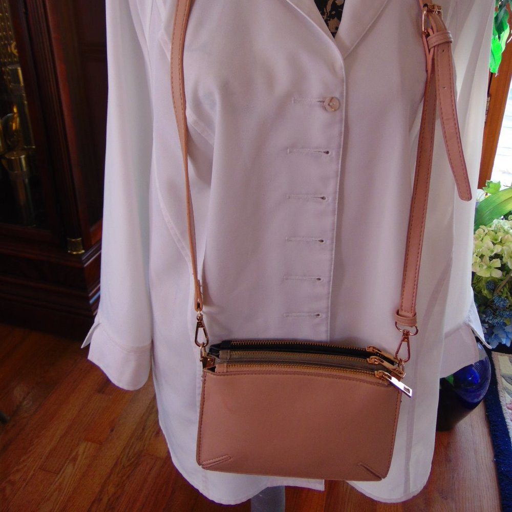 Charlotte Russe Three Compartment Crossbody Bag